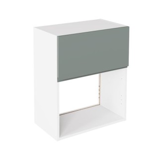 Flatpack 600 Microwave Wall Unit J-Pull Ultra Matt Sage Green