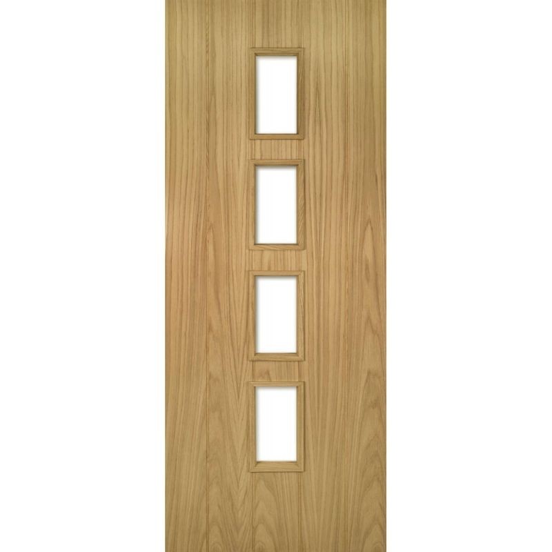 Deanta Galway Unfinished Oak Glazed Fire Door 30m 1981mm x 838mm x 45mm