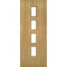 Deanta Galway Unfinished Oak Glazed Fire Door 30m 1981mm x 838mm x 45mm