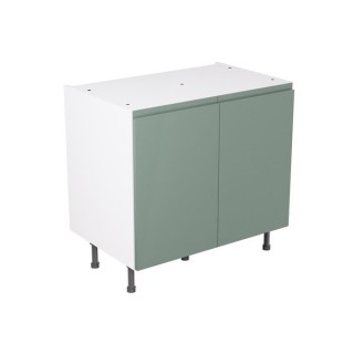 Flatpack 900 Base Kitchen Cabinet J-Pull Ultra Matt Sage Green