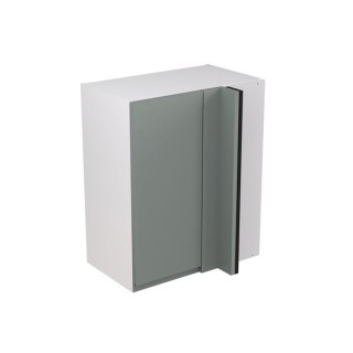 Flatpack 600 Blind Corner Wall Kitchen Cabinet J-Pull Ultra Matt Sage Green