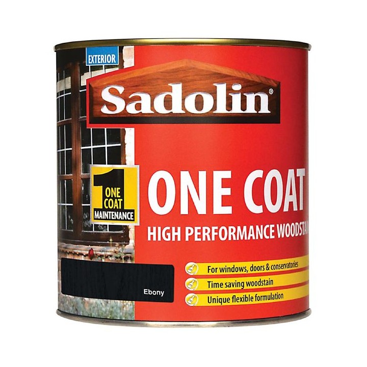 Sadolin One Coat High Performance Woosdtain Ebony 1 Litre
