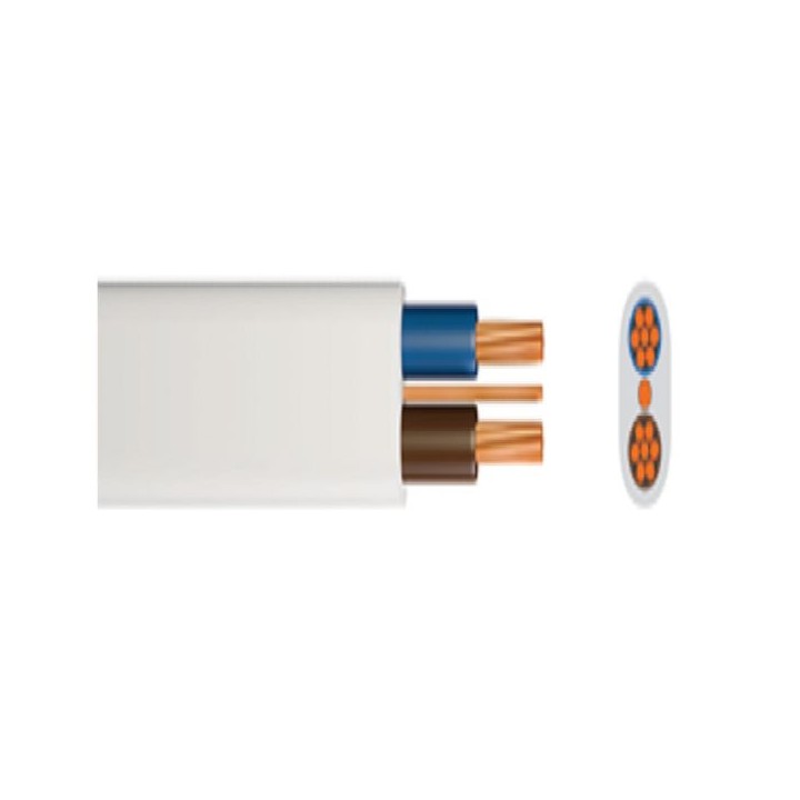 Twin & Earth Low Smoke Zero Halogen Cable 1.0mm 6242B White 100m