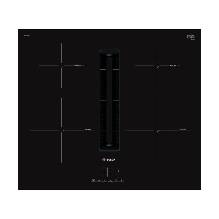 Bosch PIE611B15E Serie 4 Induction Venting Hob Black Glass 60cm