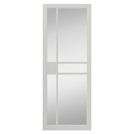 JB Kind City Interior Clear Glazed Door Art Deco Style Panels White Painted Finish 1981 x 838 x 35mm