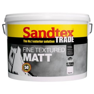 Sandtex Masonry Paint Magnolia Fine Textured External Matt 10L