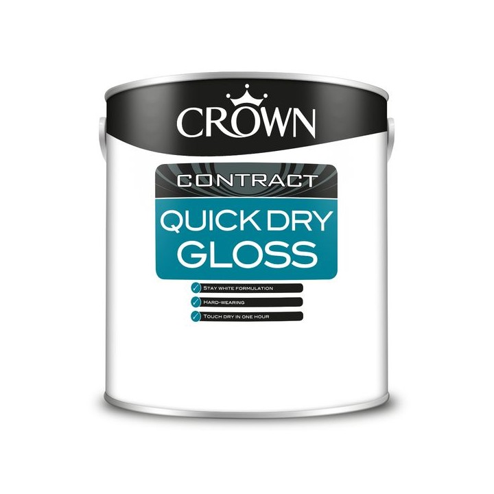 Crown Contract Quick Dry Gloss 2.5L Brilliant White