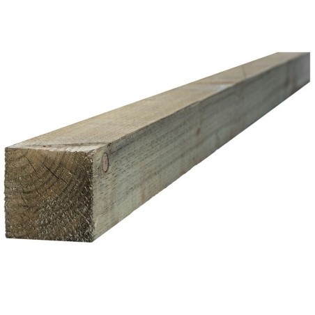 Bsw Green Treated UC4 Incised Fence Posts 100 x 100mm x 1.5m