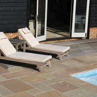 Global Stone Buff Brown Sandstone Paving 900 x 600 x 22mm