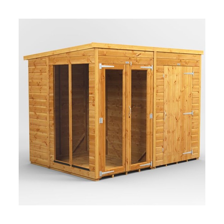 8 x 6 Power Pent Summerhouse With 4ft Side Store
