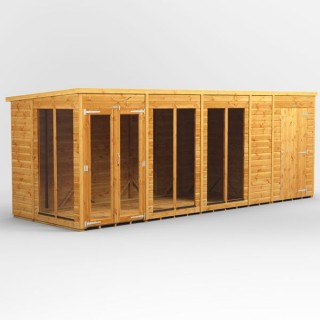 18 x 6 Power Pent Summerhouse With 4ft Side Store