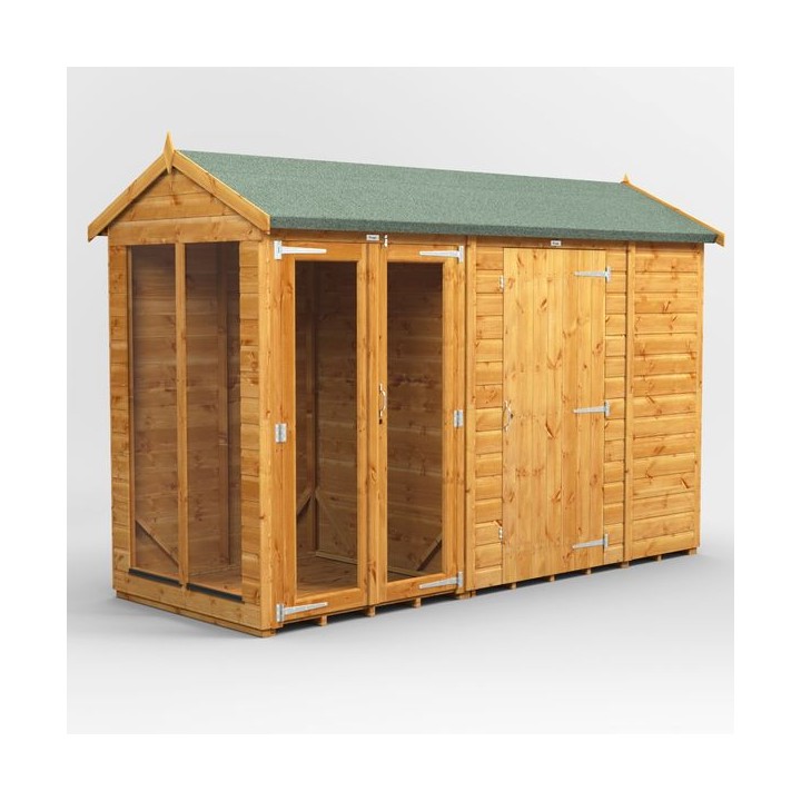 10 x 4 Power Apex Summerhouse With 6ft Side Store