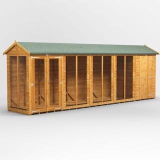 20 x 4 Power Apex Summerhouse With 4ft Side Store