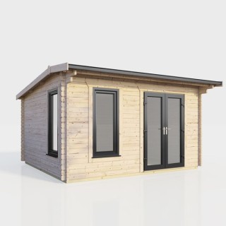 14 x 10 Power Apex Log Cabin Right Doors