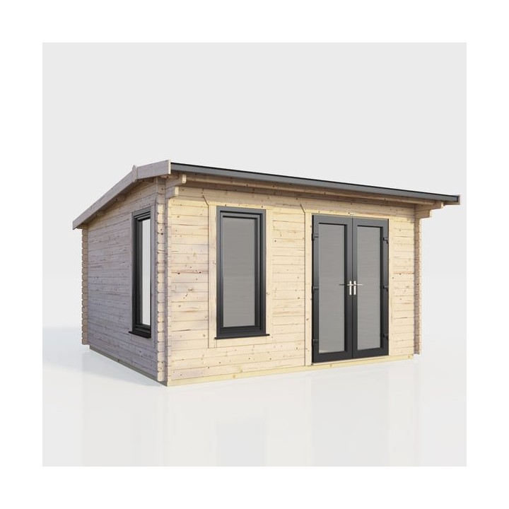 14 x 10 Power Apex Log Cabin Right Doors