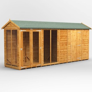 16 x 4 Power Apex Summerhouse With 6ft Side Store