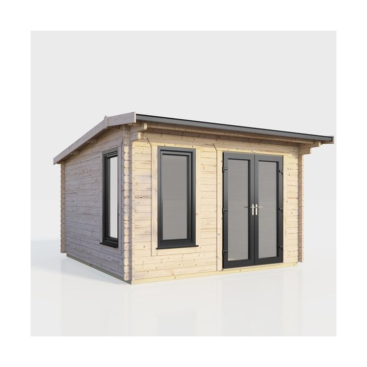 12 x 10 Power Apex Log Cabin Right Doors