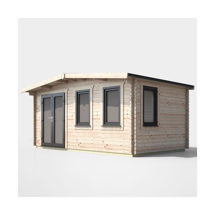 10 x 16 Power Chalet Log Cabin Left Doors