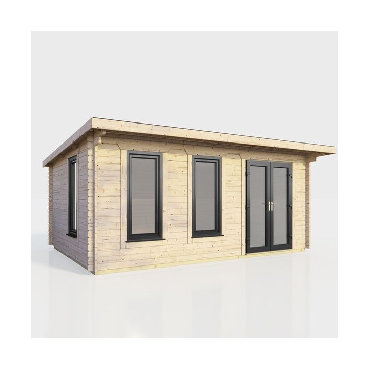 18 x 10 Power Pent Log Cabin Right Doors