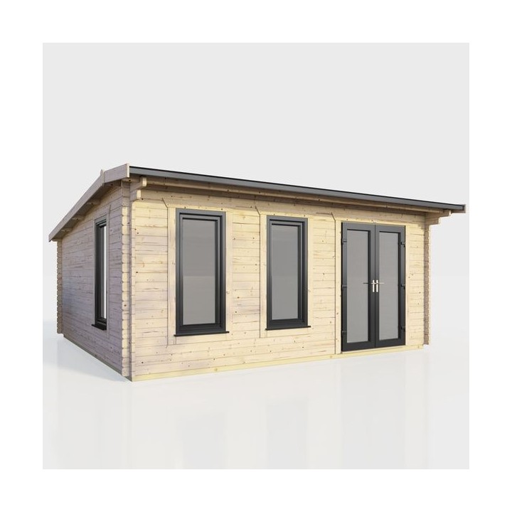18 x 14 Power Apex Log Cabin Right Doors