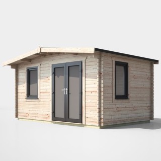 10 x 14 Power Chalet Log Cabin Right Doors