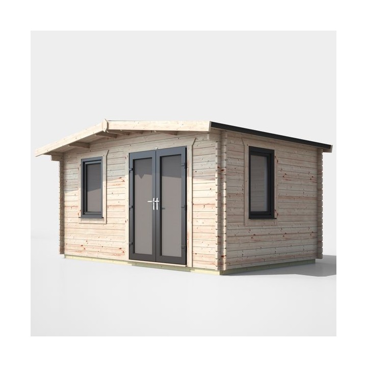 10 x 14 Power Chalet Log Cabin Right Doors