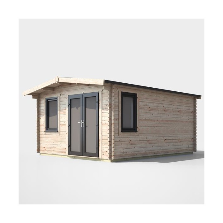 16 x 12 Power Chalet Log Cabin Right Doors