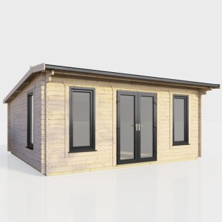 18 x 14 Power Apex Log Cabin Centre Doors