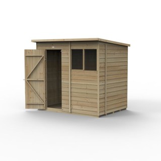 4LIFE Pent Shed 7 x 5 - Single Door - 2 Windows Installation