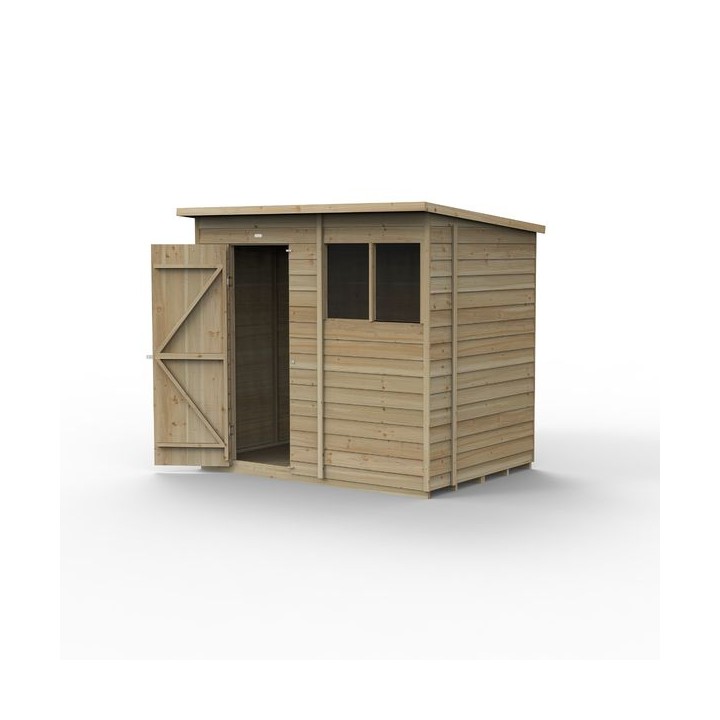 4LIFE Pent Shed 7 x 5 - Single Door - 2 Windows Installation