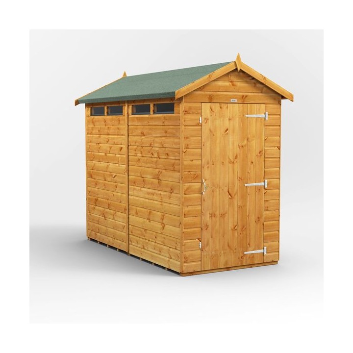 8 x 4 Power Apex Security Shed