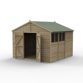 4LIFE Apex Shed 10 x 10 - Double Door - 4 Windows Installation