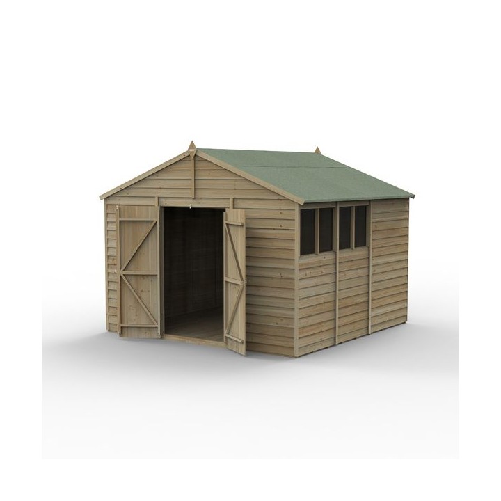 4LIFE Apex Shed 10 x 10 - Double Door - 4 Windows Installation