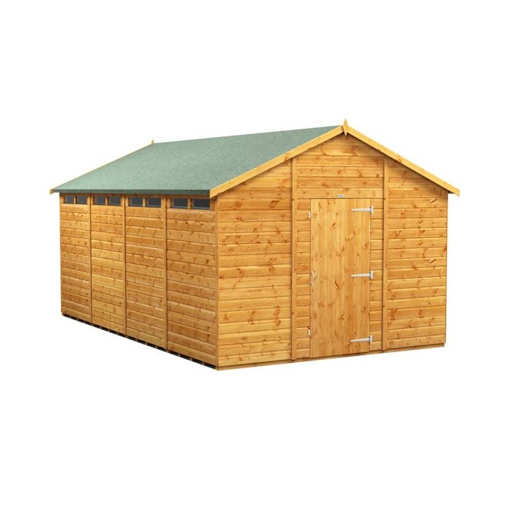 16 x 10 Power Apex Security Shed