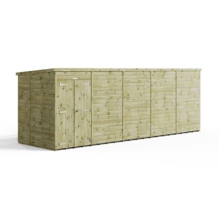 20x6 Premium Powersheds Pent No Windows Double Doors