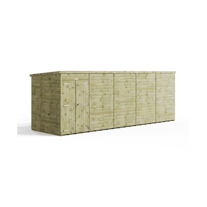 20x6 Premium Powersheds Pent No Windows Double Doors