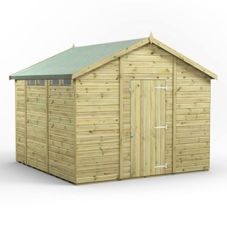 10x10 Premium Powersheds Security Apex Double Doors