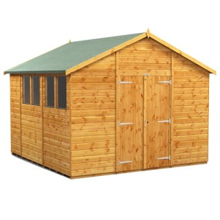 10 x 10 Power Apex Double Door Shed