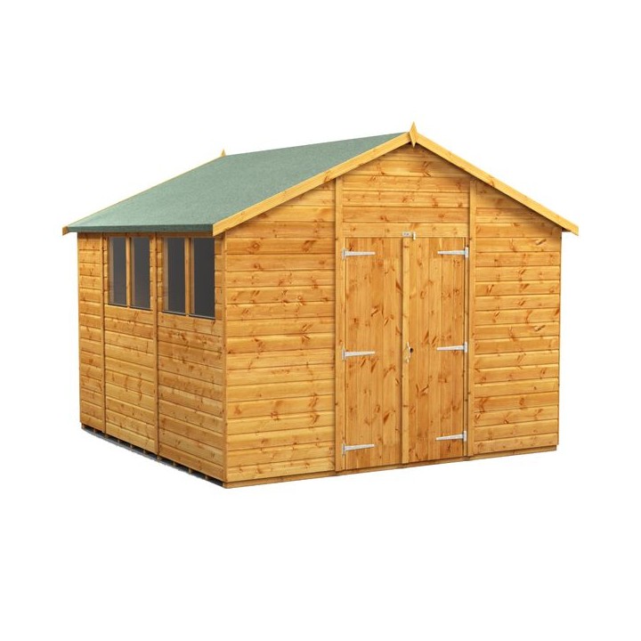 10 x 10 Power Apex Double Door Shed