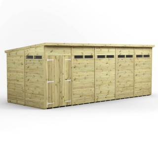 20x8 Premium Powersheds Security Pent Double Doors