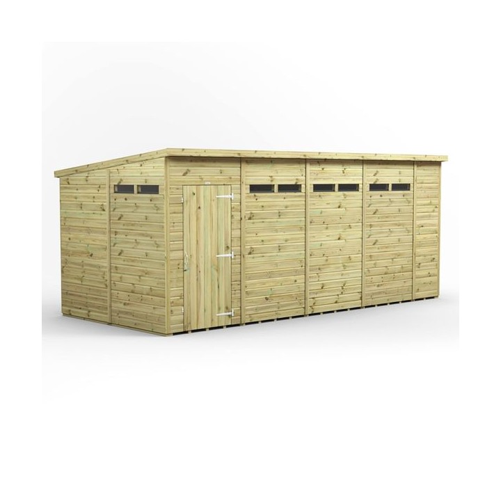 18x8 Premium Powersheds Security Pent