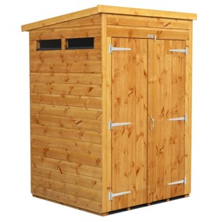 4 x 4 Power Pent Double Door Security Shed