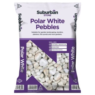 Suburban Stone 20mm Polar White Chippings Trade Pack 20kg