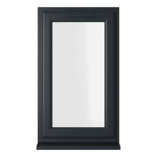Crystal Double Glazed uPVC Grey/White Window Left Hung 610mm x 1040mm Clear