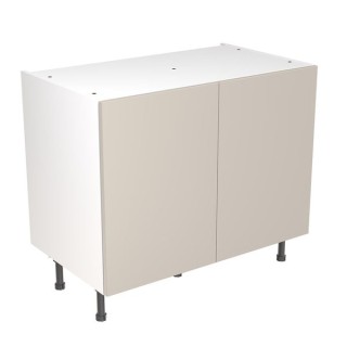 Flatpack 1000 Base Kitchen Cabinet Value Slab Standard Matt Light Grey