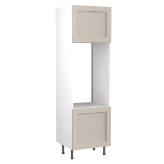 Flatpack Double Oven Tower Shaker Ultra Matt Light Grey 600mm - FKKH0721