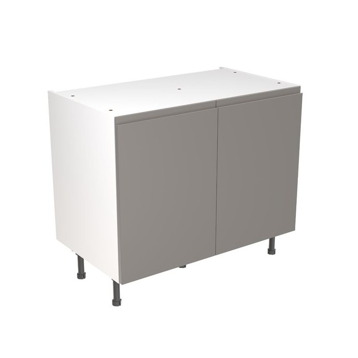 Flatpack Base Unit J-pull Super Gloss Dust Grey 1000mm - FKKJ0308