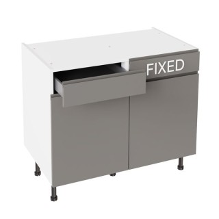 Flatpack 1000 Drawerline Base Cabinet J-Pull Ultra Matt Dust Grey