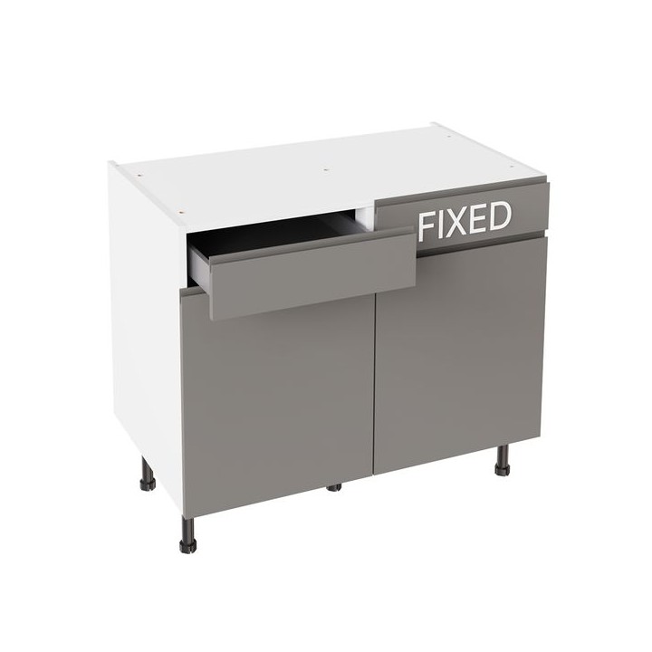 Flatpack 1000 Drawerline Base Cabinet J-Pull Ultra Matt Dust Grey