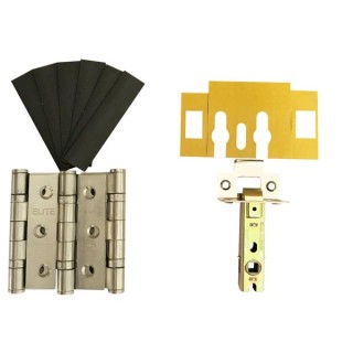 4FIREDOORS Fire Door Grade 7 Hinge & Latch Pack Stainless Steel